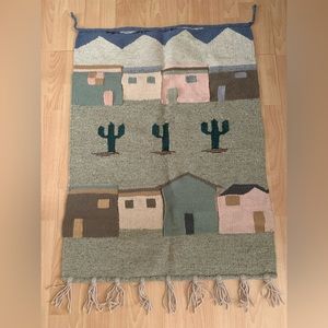 Boho tapestry 100% wool 47”x28”